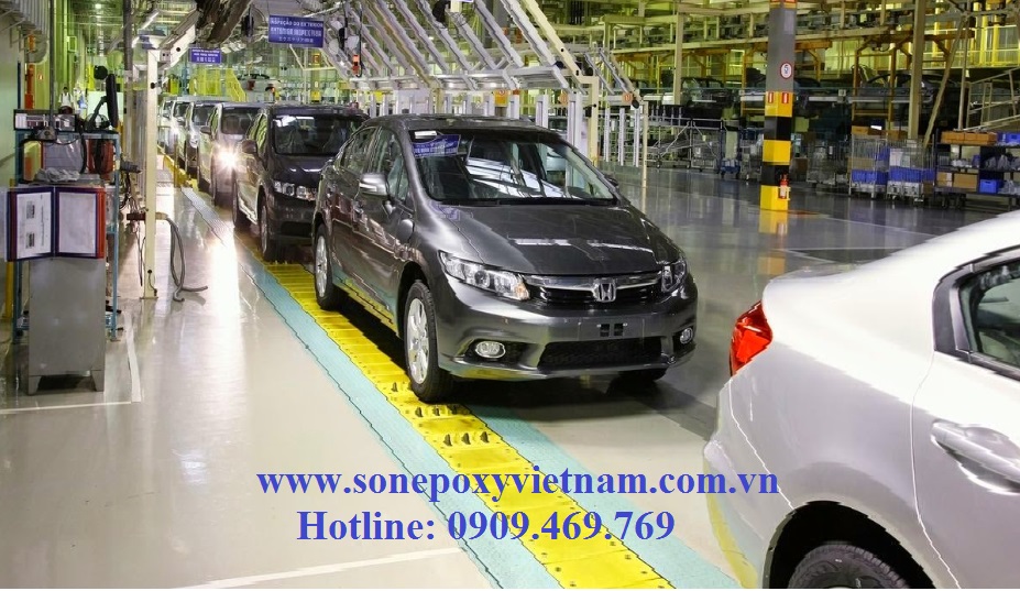 thi công sơn nền sàn bãi giữ xe